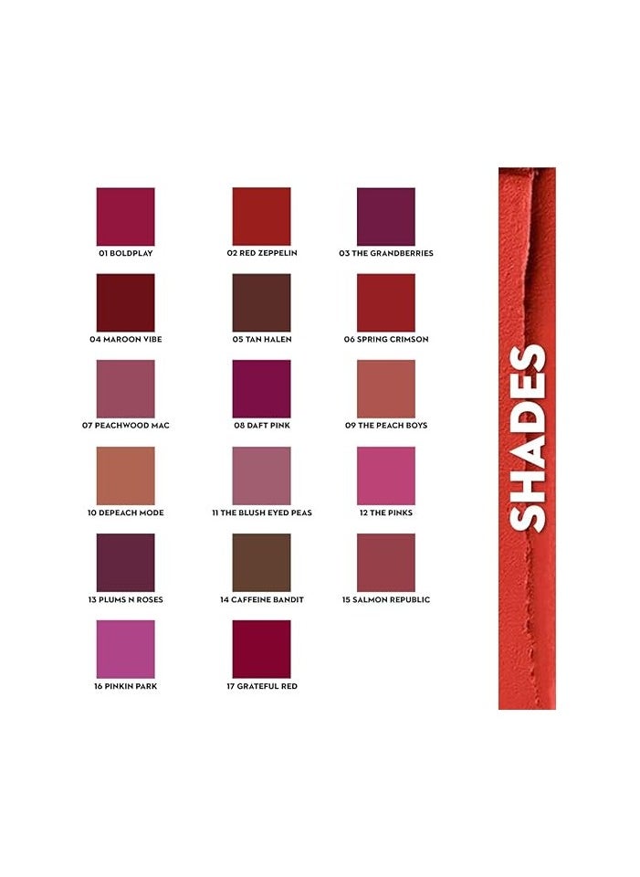 SUGAR Cosmetics Matte Attack Transferproof Lipstick - 02 Red Zeppelin (Chilli Red), Red, 2 g Moisturiser, Long Lasting, Matte Finish