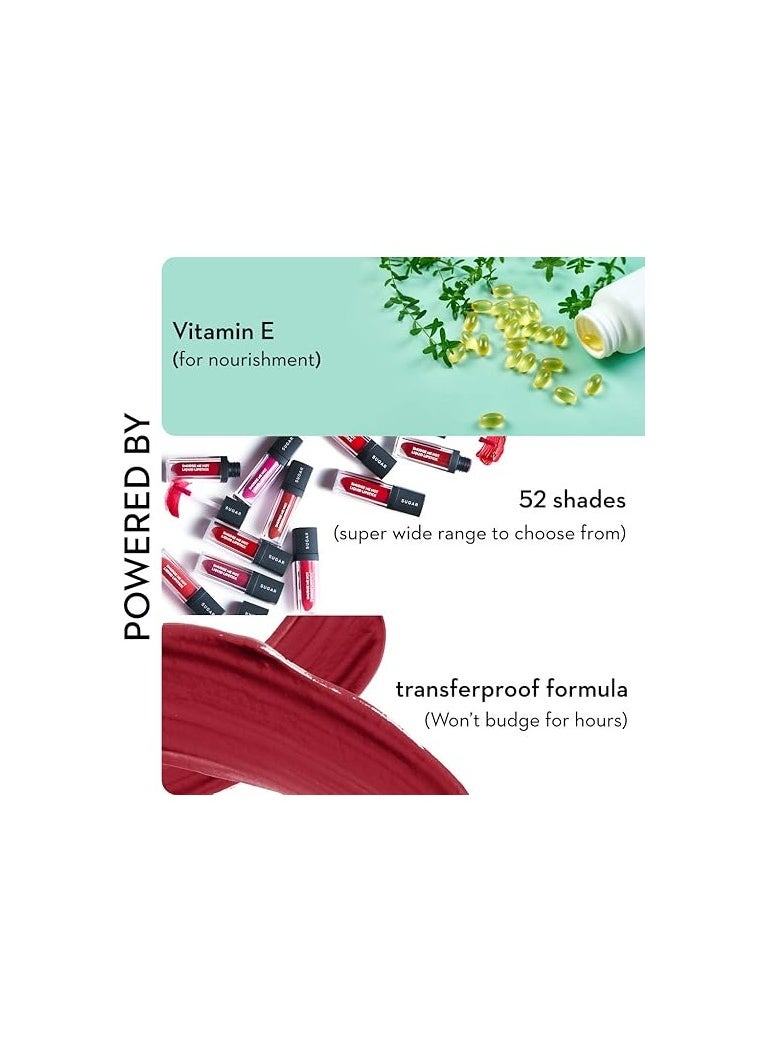 SUGAR Cosmetics Smudge Me Not Liquid Lipstick (51 Fine Wine (Burgundy Red))