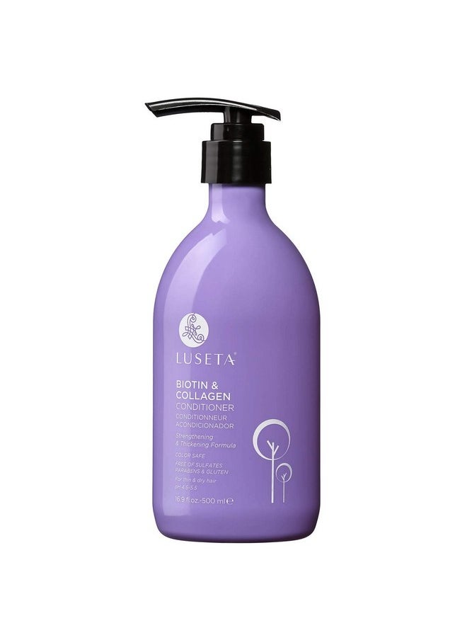 Luseta Biotin & Collagen Conditioner Thickening for Hair Loss & Fast Hair Growth - Infused with Argan Oil to Repair Damaged Dry Hair - Sulfate Free Paraben Free 16.9oz