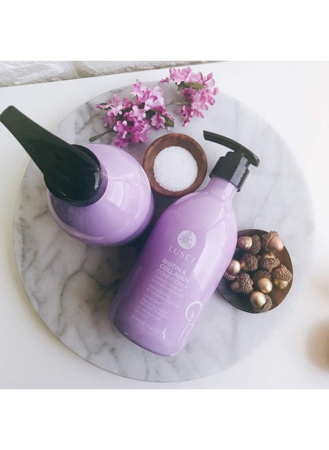 Luseta Biotin & Collagen Conditioner Thickening for Hair Loss & Fast Hair Growth - Infused with Argan Oil to Repair Damaged Dry Hair - Sulfate Free Paraben Free 16.9oz