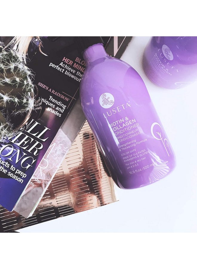 Luseta Biotin & Collagen Conditioner Thickening for Hair Loss & Fast Hair Growth - Infused with Argan Oil to Repair Damaged Dry Hair - Sulfate Free Paraben Free 16.9oz