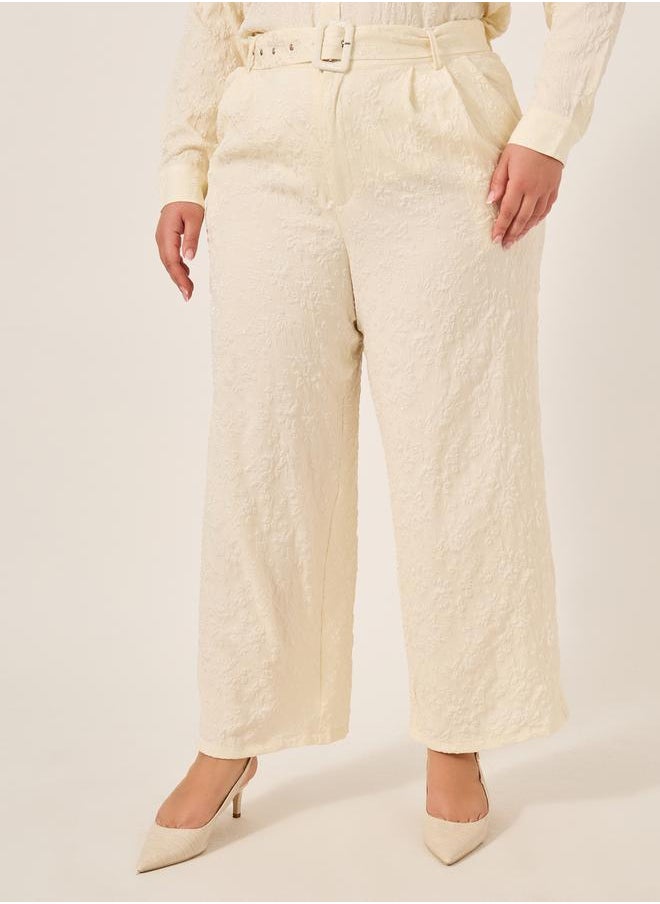 Plus Size Wide Leg Pants with Drawstring