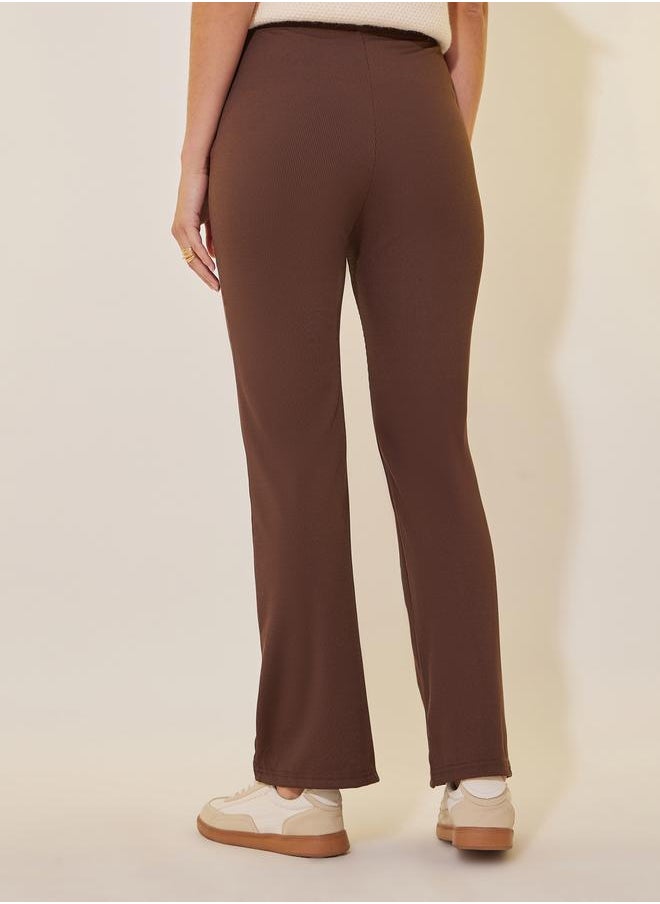 Solid Flared Pants