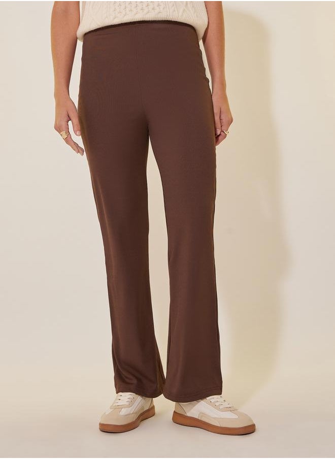 Solid Flared Pants