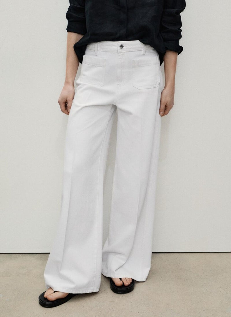 Wideleg Jeans With Pockets