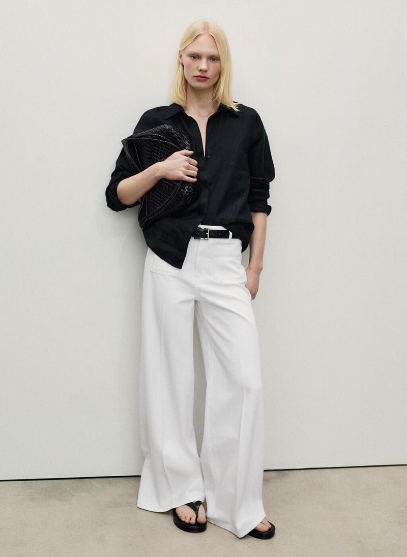Wideleg Jeans With Pockets