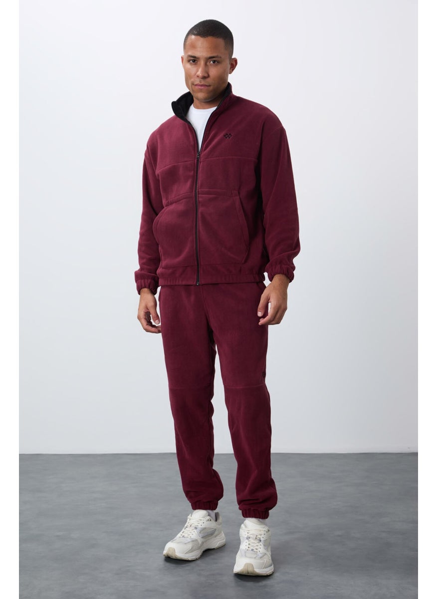 Erguvan Thick Soft Texture Comfort Fit Embroidered Men's Tracksuit - 85269
