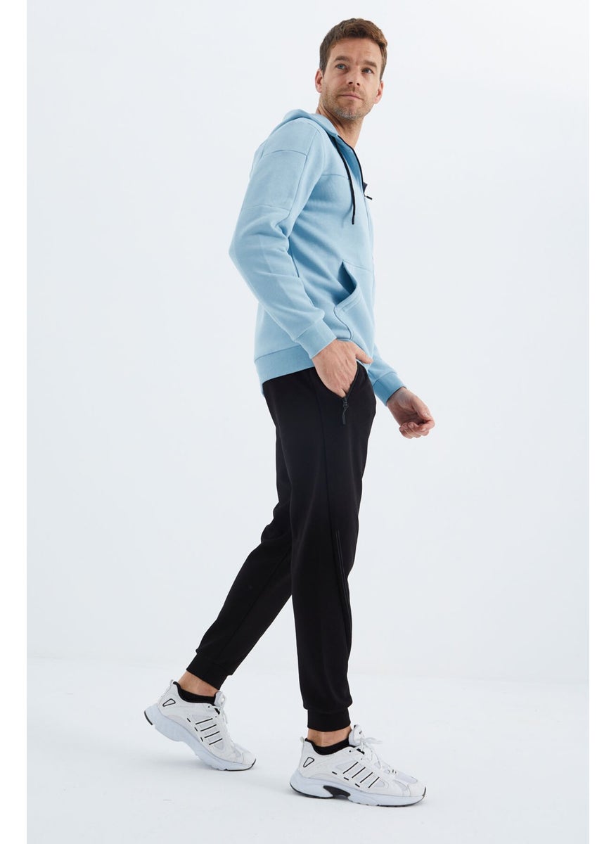 Black Laced Men's Tracksuit Bottom - 82110