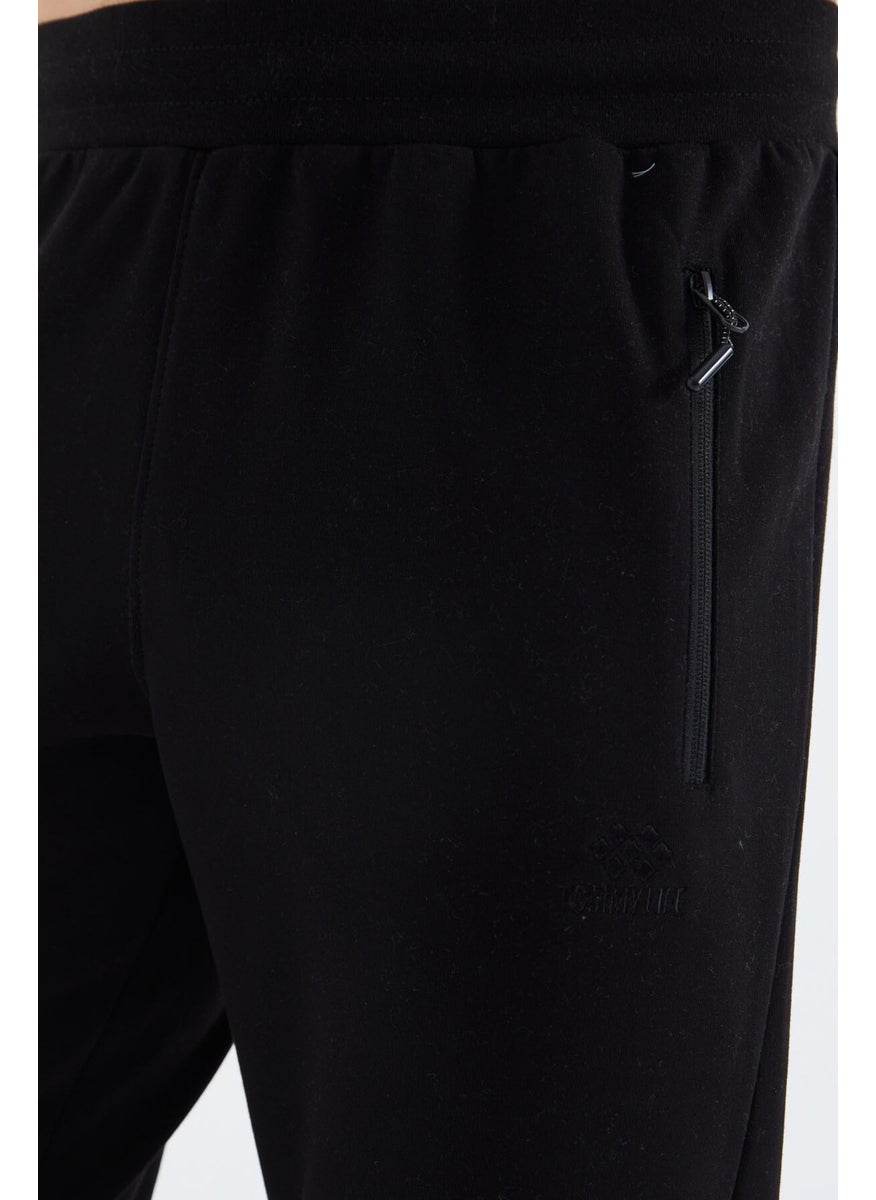 Black Laced Men's Tracksuit Bottom - 82110
