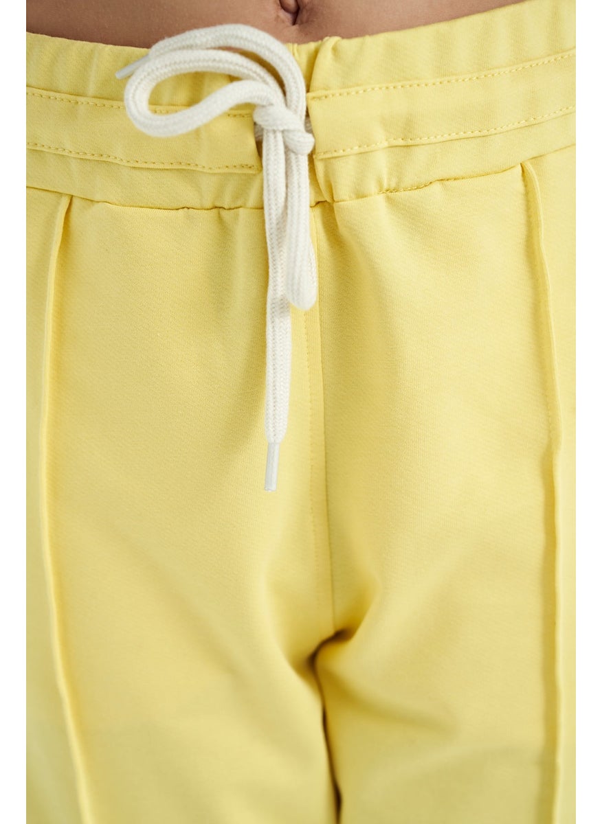 Lemon Side Band Hidden Zipper Pocket Detailed Jogger Girl Tracksuit Bottom - 75122