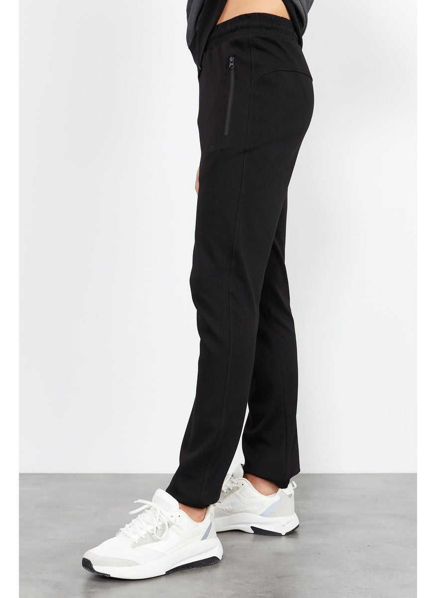 Collared Sleeve Garnished Anthracite-Black Men's Tracksuit
