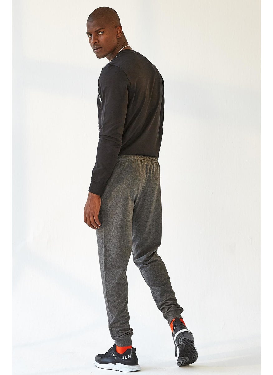 Anthracite Melange Men's Pocket Standard Fit Jogger Tracksuit ALT-84652