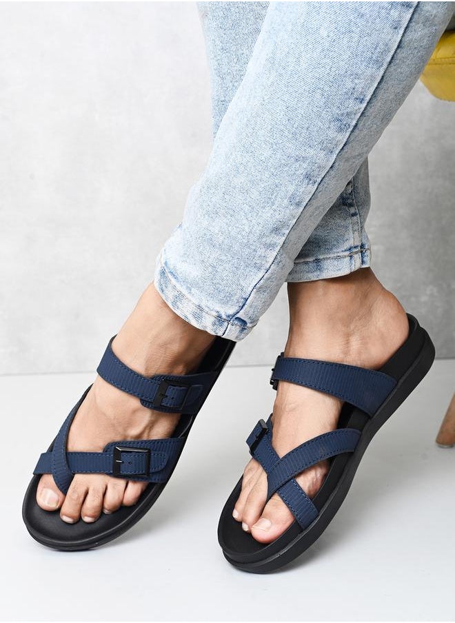 Open Toe Buckle Detail Sandals
