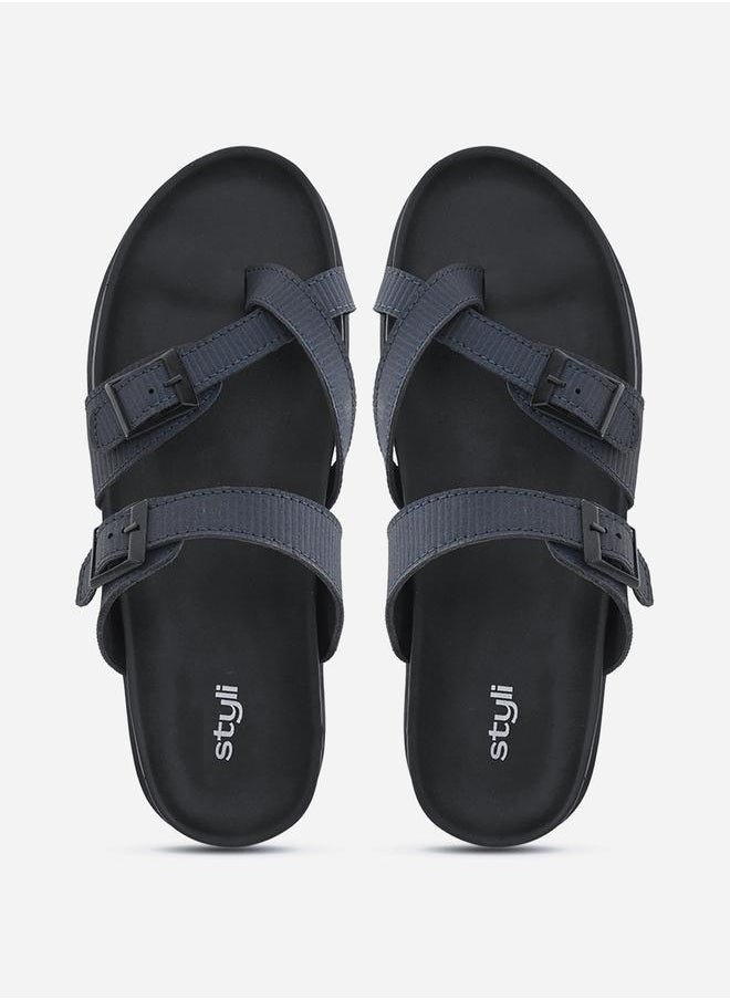 Open Toe Buckle Detail Sandals