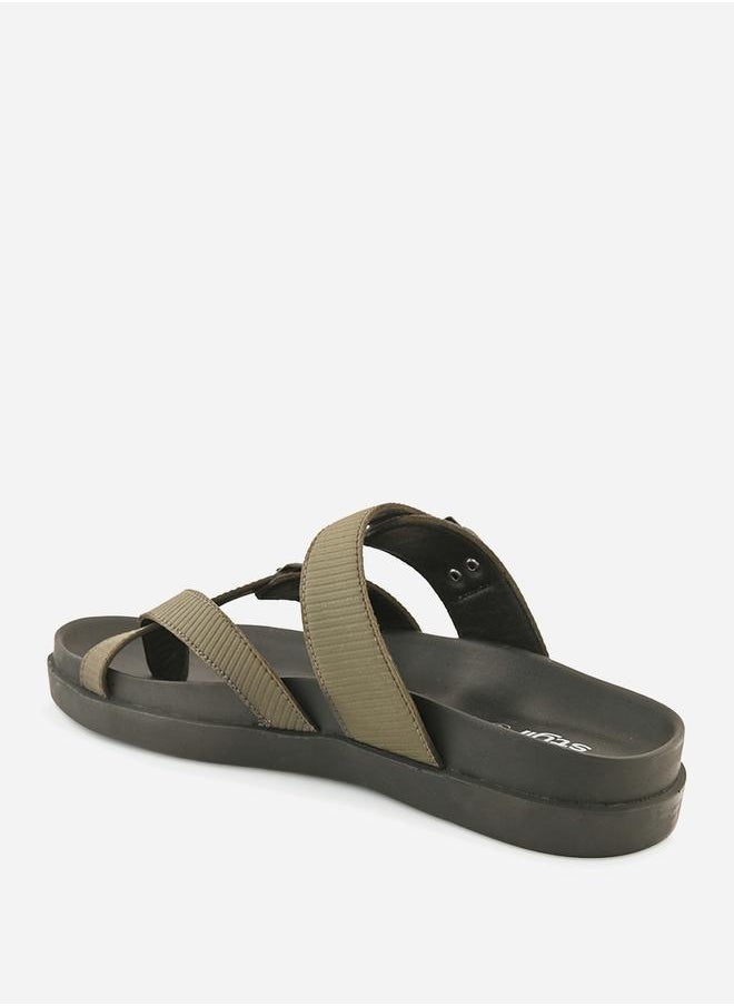 Open Toe Buckle Detail Sandals