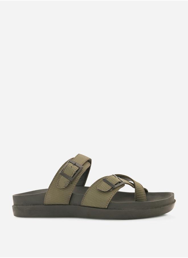 Open Toe Buckle Detail Sandals