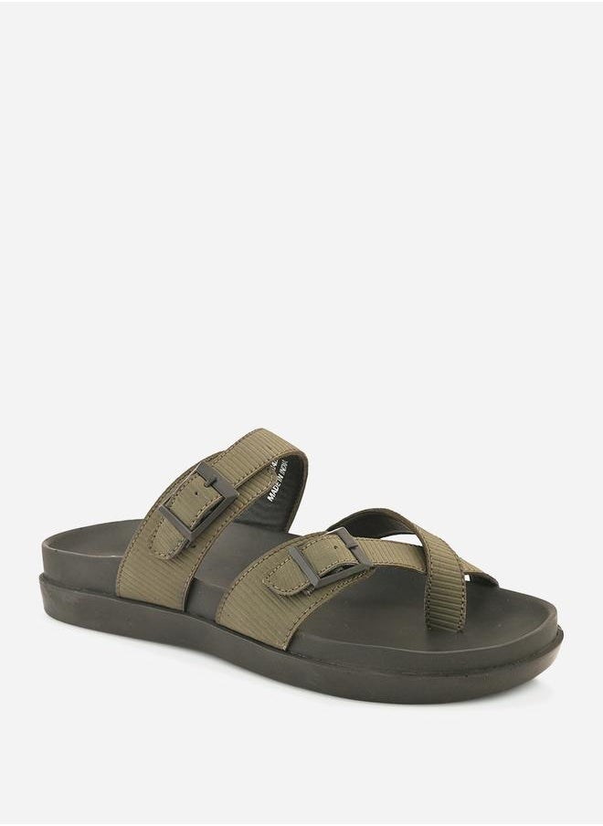 Open Toe Buckle Detail Sandals