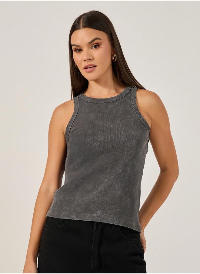 Styli Pack of 2 - Acid Washed Rib Knit Tank Top