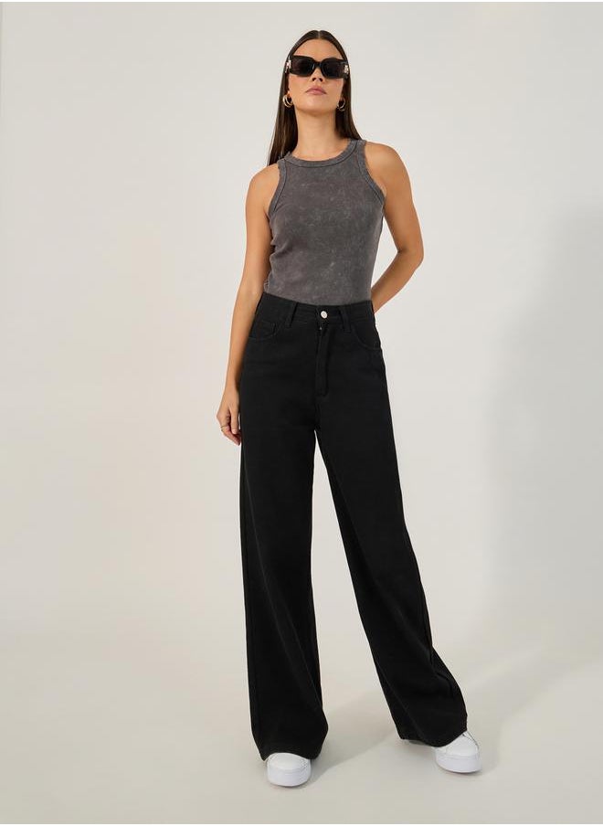 Styli Pack of 2 - Acid Washed Rib Knit Tank Top