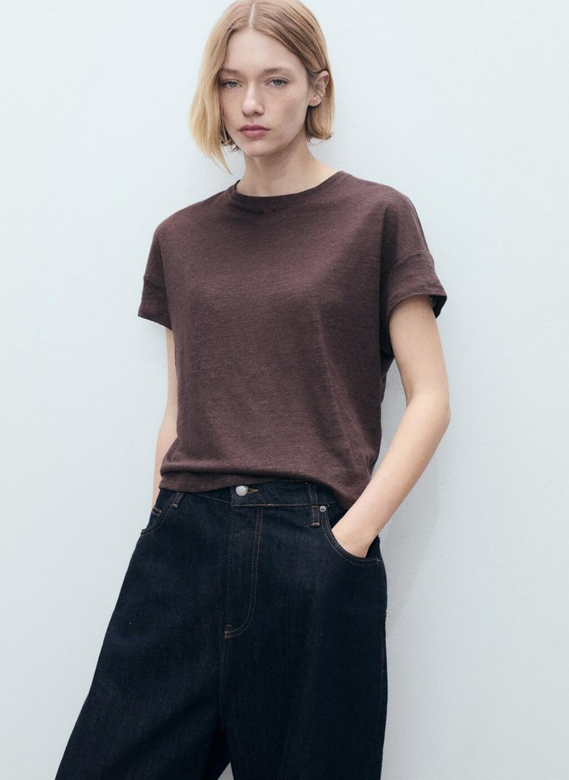 Regular-Fit Linen T-Shirt