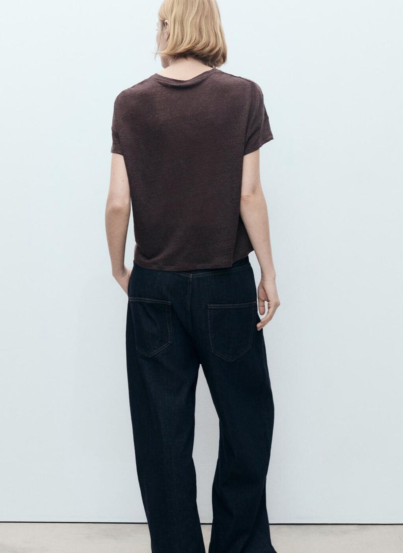 Regular-Fit Linen T-Shirt