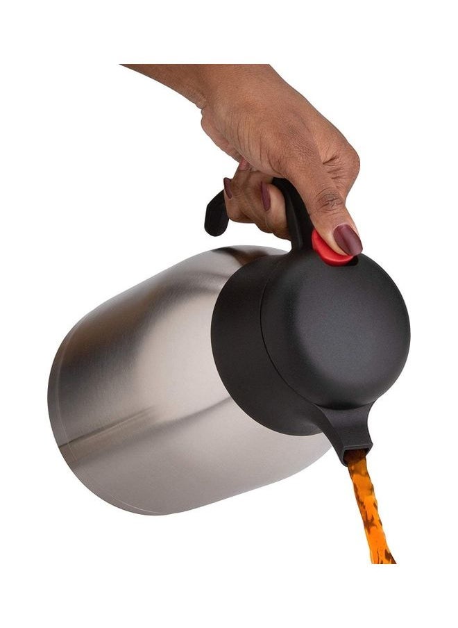 Thermal Coffee Jug With Lid Silver/Black