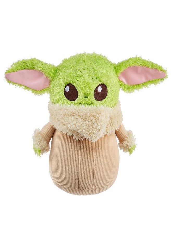 Star Wars Grogu Plush 12-Inch Toy Figure, Soft 'N Fuzzy Character Doll with Sounds, Press Hands to Activate