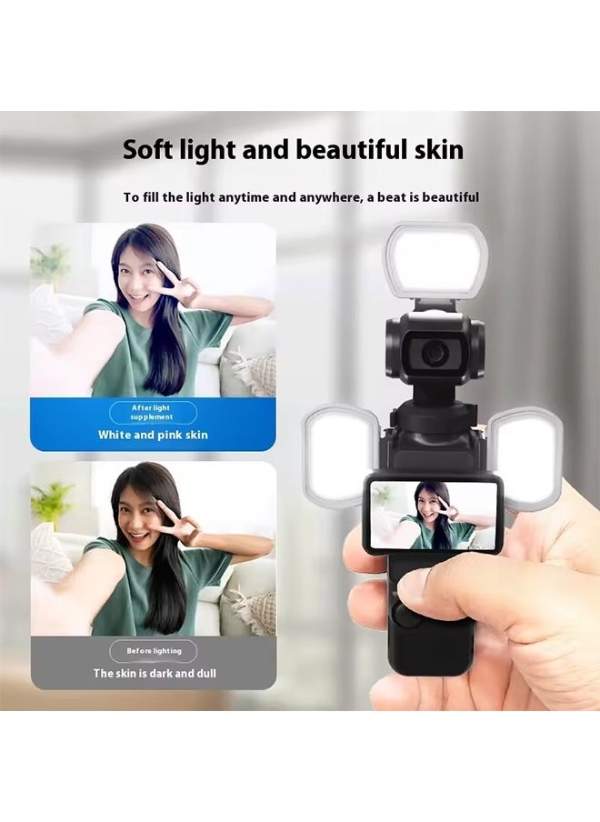 NEEWER Fill Light For DJI Pocket3 Sports Camera Light Custom Magnetic 2800k-6500k Pocket3 Camera Fill Light
