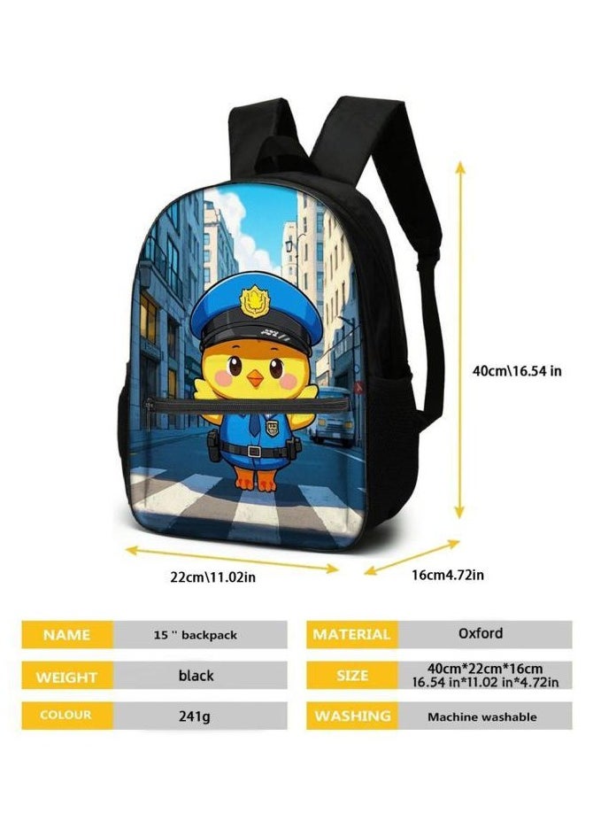Cartoon three-piece schoolbag with zipper - 402