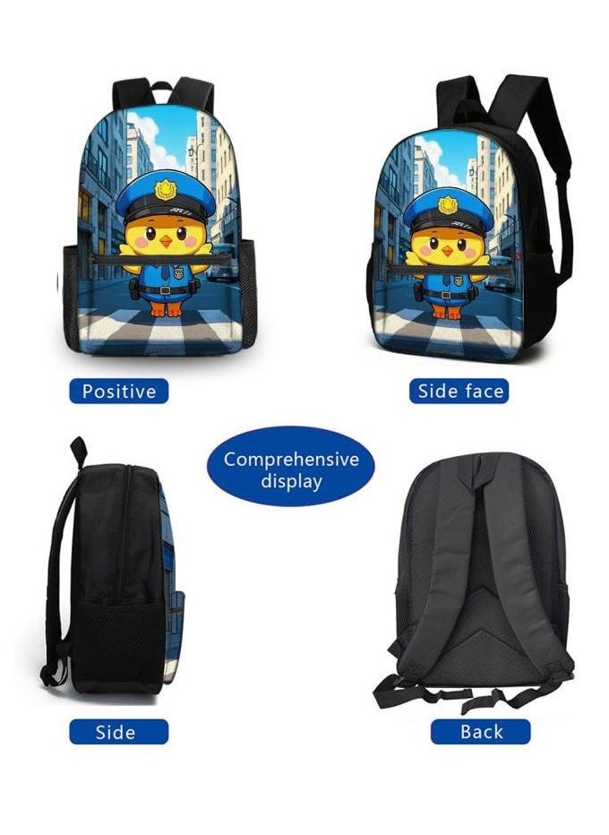 Cartoon three-piece schoolbag with zipper - 402