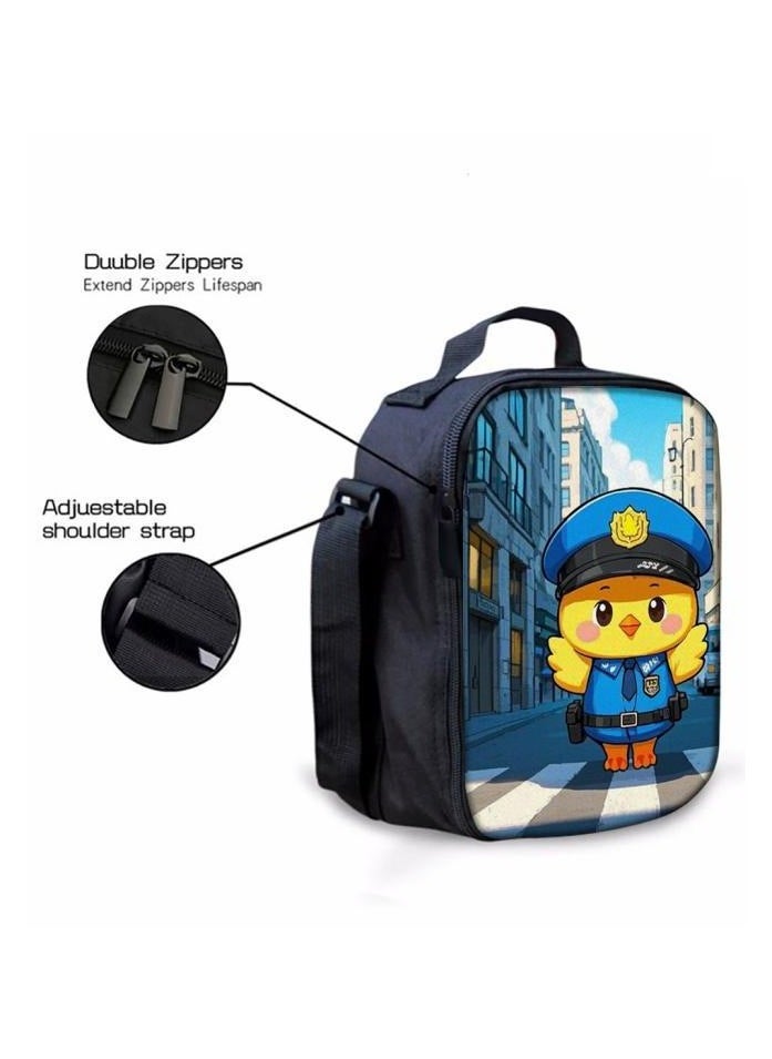 Cartoon three-piece schoolbag with zipper - 402