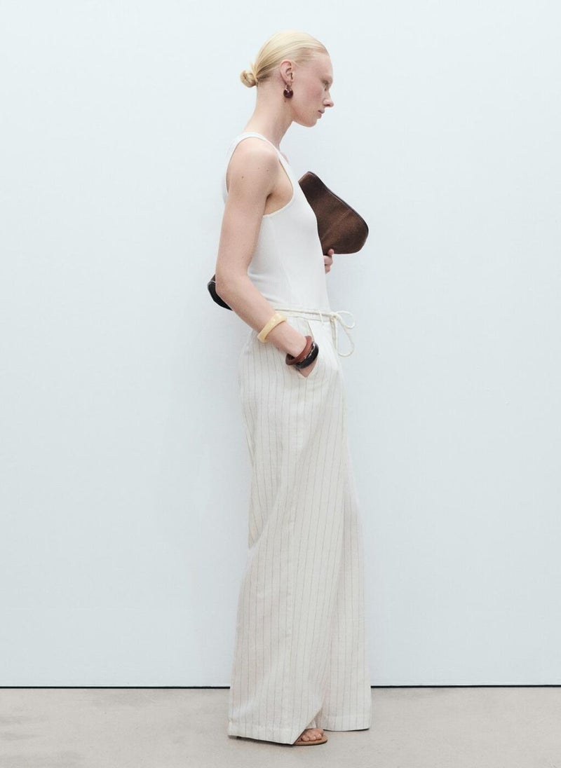 Striped Combined Knit Jumpsuit