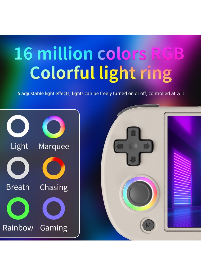 ANBERNIC RG40XX H Retro Handheld Game Console 64 TF Card Portable Game Console Linux 64-bit System 4.0 Inch IPS Screen WiFi Bluetooth HD & TV Out Gray