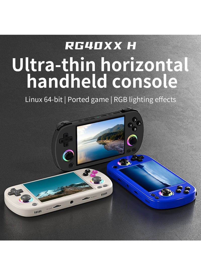 ANBERNIC RG40XX H Retro Handheld Game Console 64 TF Card Portable Game Console Linux 64-bit System 4.0 Inch IPS Screen WiFi Bluetooth HD & TV Out Gray