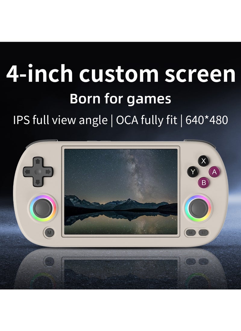 ANBERNIC RG40XX H Retro Handheld Game Console 64 TF Card Portable Game Console Linux 64-bit System 4.0 Inch IPS Screen WiFi Bluetooth HD & TV Out Gray
