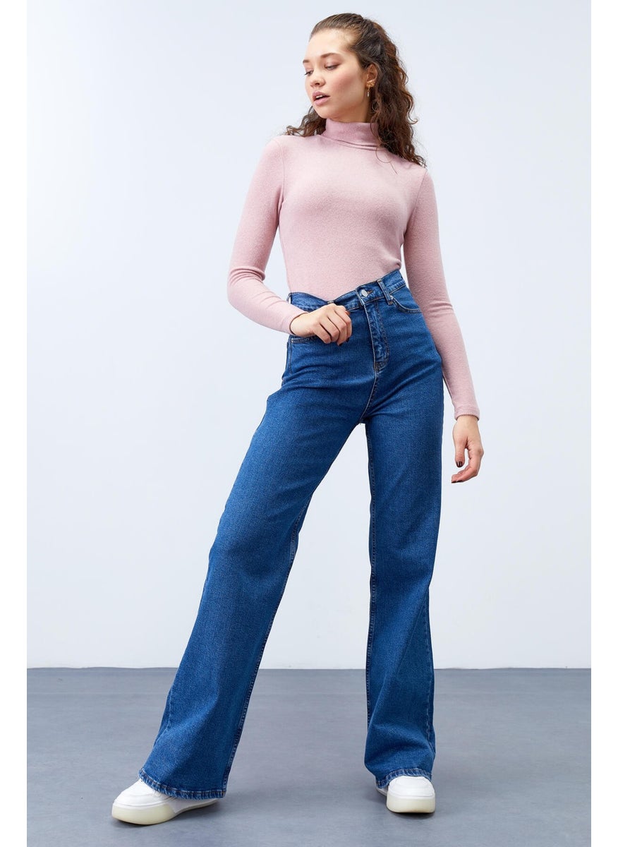 Tommylife Rose Women's Turtleneck Slim Fit Long Sleeve Sweater - 97199