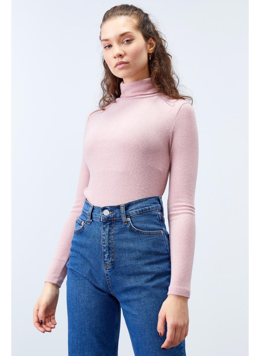 Tommylife Rose Women's Turtleneck Slim Fit Long Sleeve Sweater - 97199