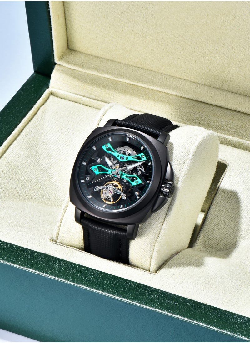 Automatic Mechanical Men's Watches, Hollow Dial Design, Luminous Hands, Waterproof, Nylon Strap, Fashionable And Versatile, PD-YS017