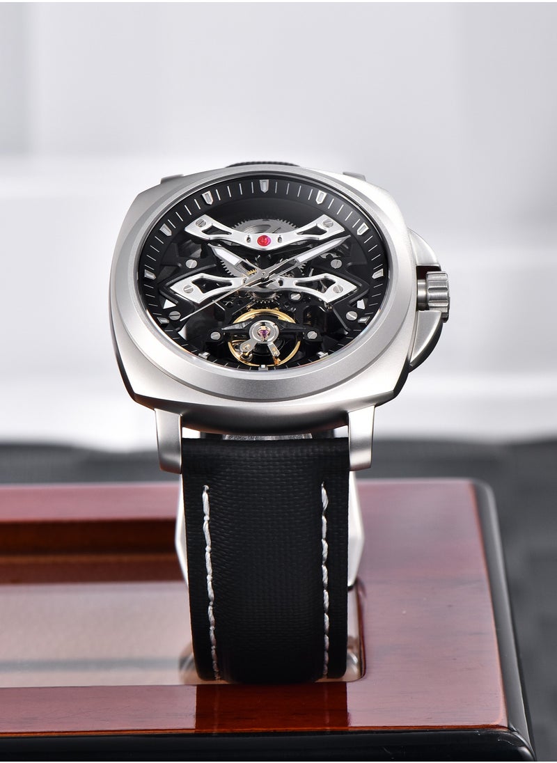 Automatic Mechanical Men's Watches, Hollow Dial Design, Luminous Hands, Waterproof, Nylon Strap, Fashionable And Versatile, PD-YS017