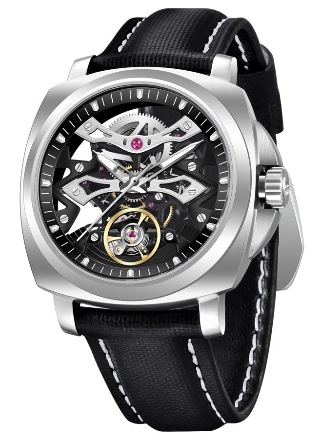 Automatic Mechanical Men's Watches, Hollow Dial Design, Luminous Hands, Waterproof, Nylon Strap, Fashionable And Versatile, PD-YS017