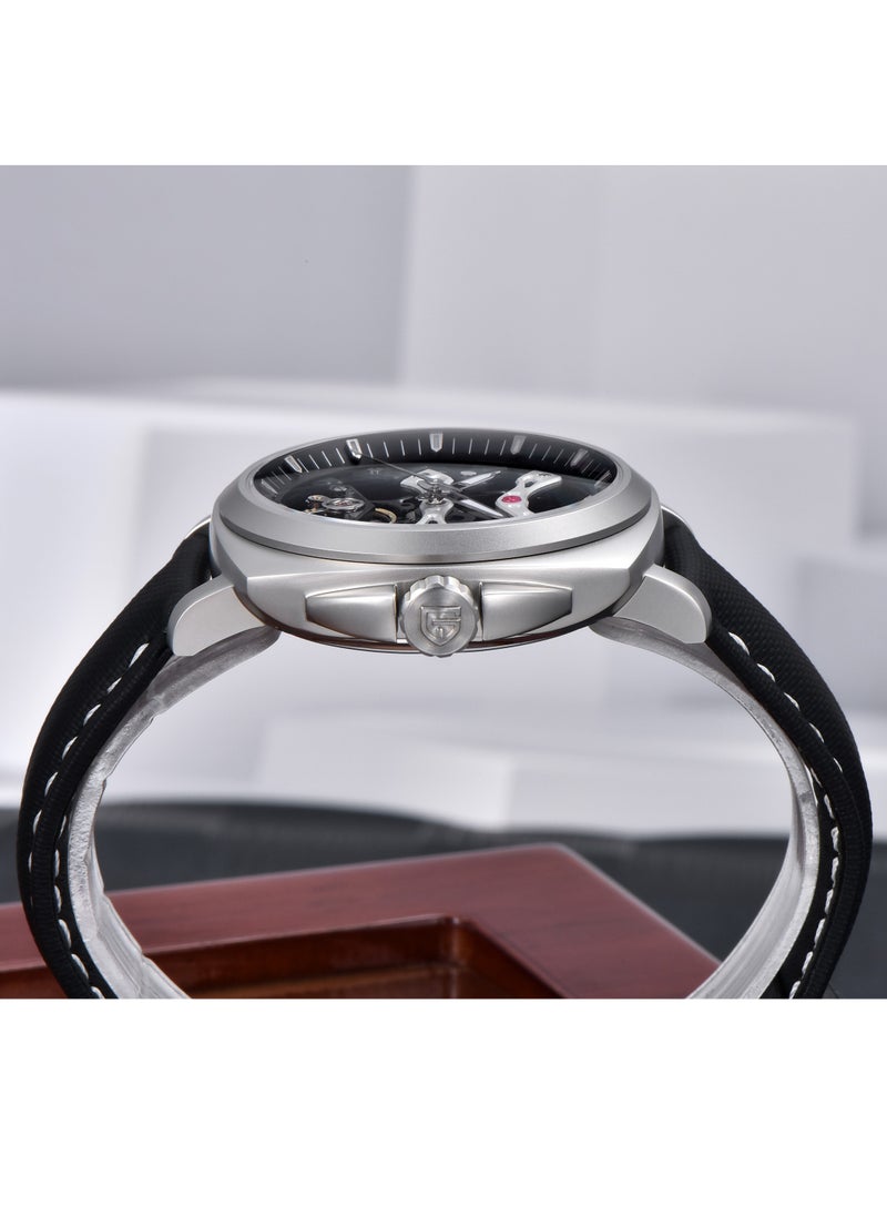 Automatic Mechanical Men's Watches, Hollow Dial Design, Luminous Hands, Waterproof, Nylon Strap, Fashionable And Versatile, PD-YS017