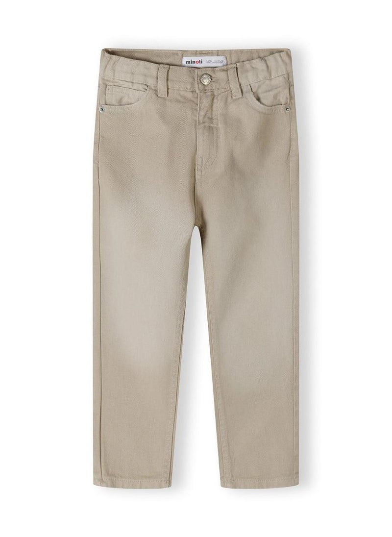 Kids Girls Twill Mom Fit Trousers