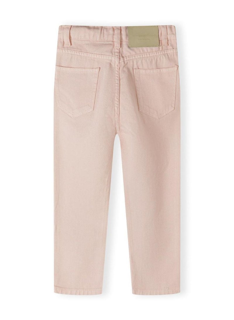 Teen Girls Twill Mom Fit Trousers