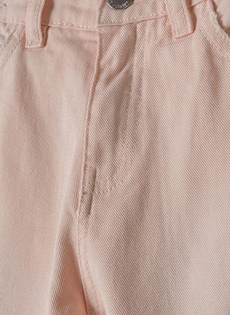 Teen Girls Twill Mom Fit Trousers