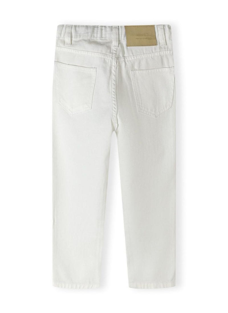 Teen Girls Twill Mom Fit Trousers
