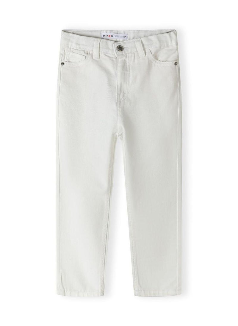 Teen Girls Twill Mom Fit Trousers