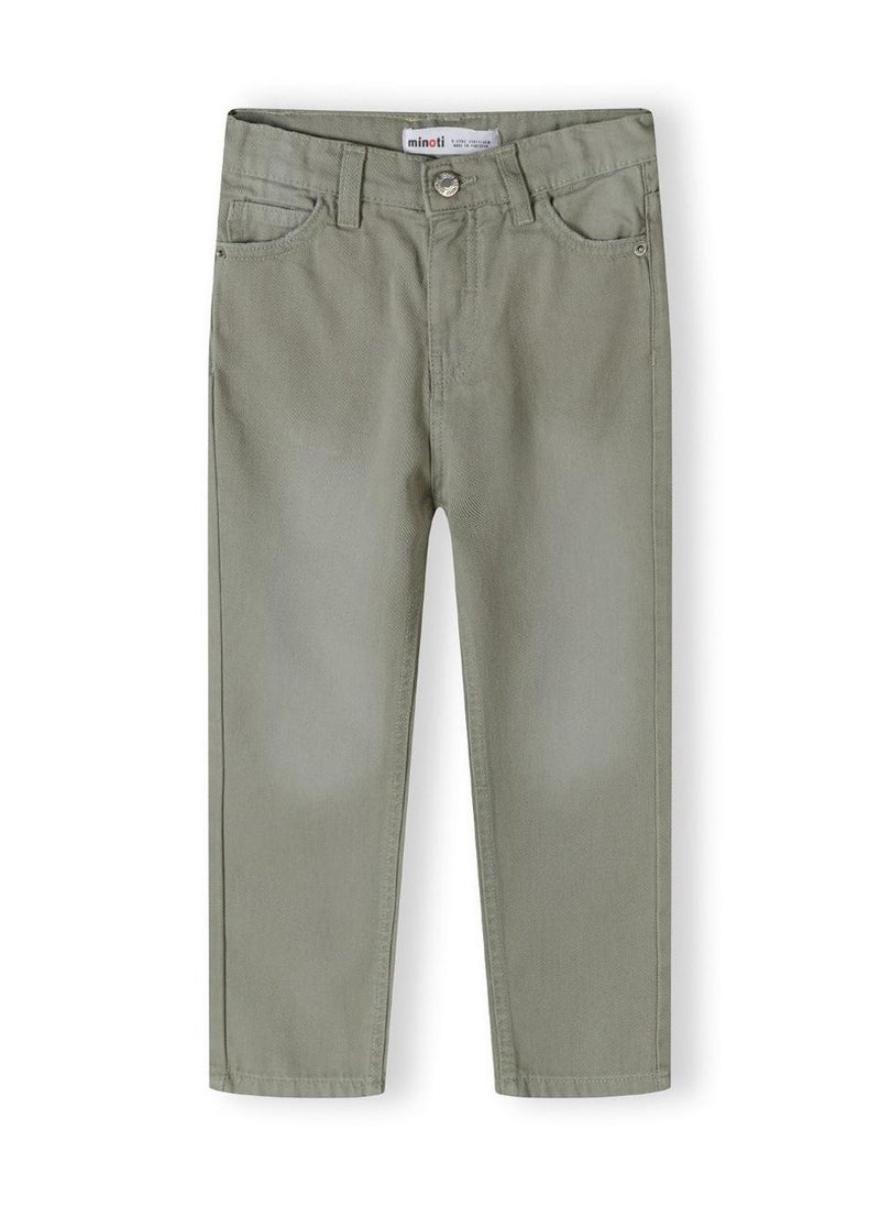 Kids Girls Twill Mom Fit Trousers