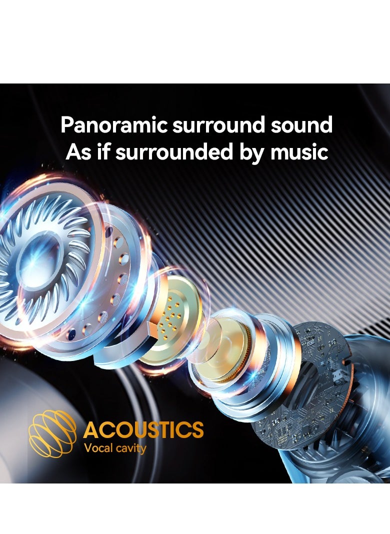 2025 New Sleep Bluetooth Earbuds – TWS Mini Wireless In-Ear Headphones, Noise Cancelling, Pressure-Free for Side Sleepers, Long Battery Life (58 Hours), 6 Hours Playback, Smart LED Power Display