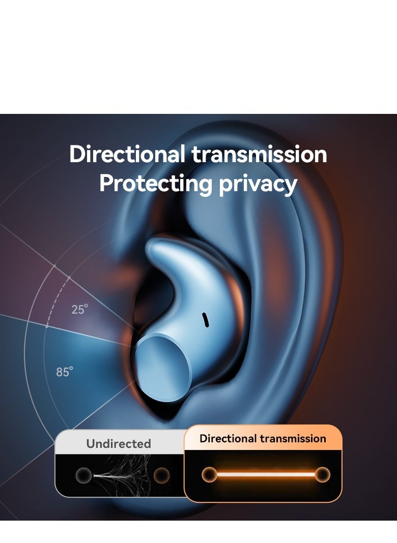 2025 New Sleep Bluetooth Earbuds – TWS Mini Wireless In-Ear Headphones, Noise Cancelling, Pressure-Free for Side Sleepers, Long Battery Life (58 Hours), 6 Hours Playback, Smart LED Power Display