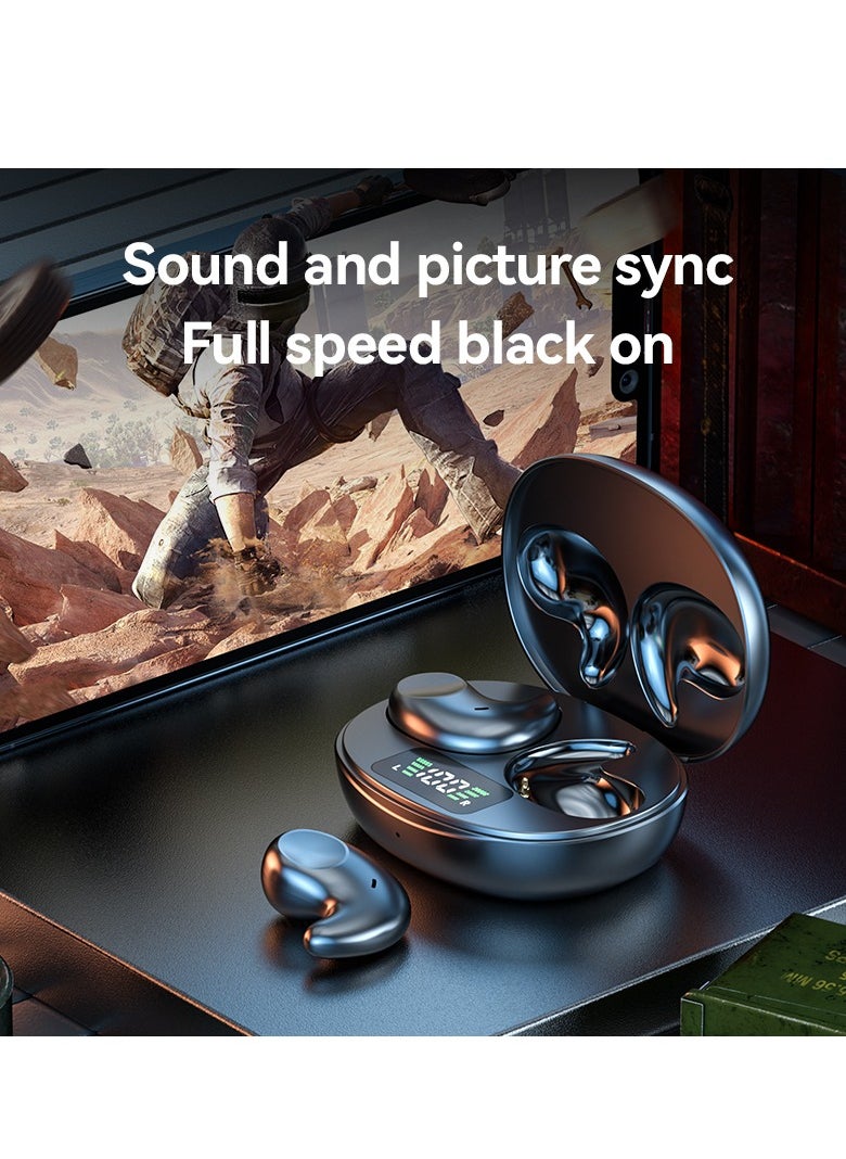 2025 New Sleep Bluetooth Earbuds – TWS Mini Wireless In-Ear Headphones, Noise Cancelling, Pressure-Free for Side Sleepers, Long Battery Life (58 Hours), 6 Hours Playback, Smart LED Power Display